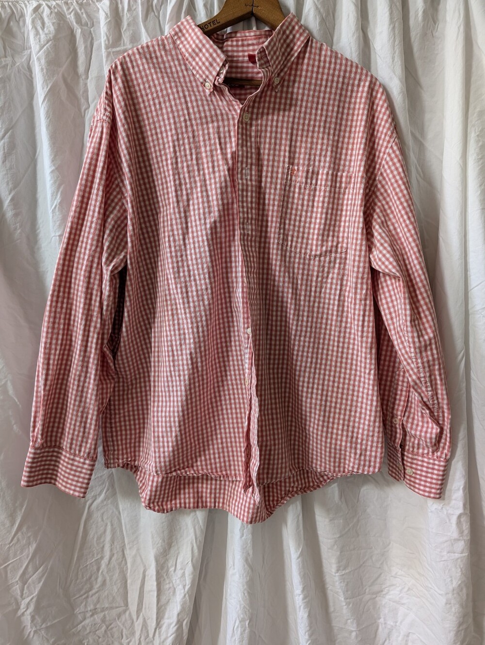 IZOD Men's Classic Red Gingham Button-Down Shirt